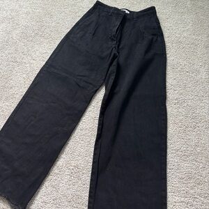 Zara Black Denim Trousers Size 4